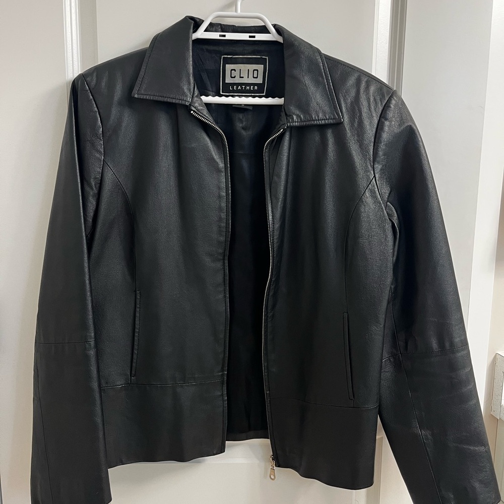 Clio Women's Black Leather Jacket